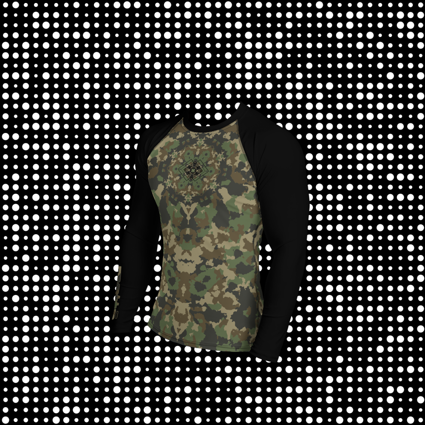 Camouflage-Black Men's Rashguard