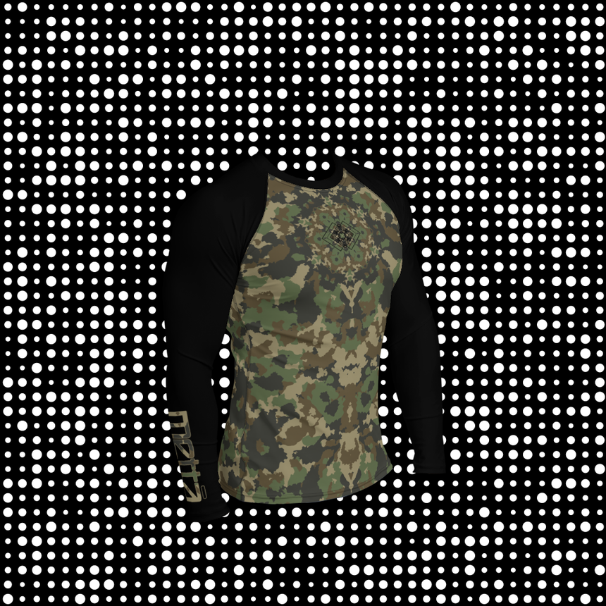 Camouflage-Black Men's Rashguard
